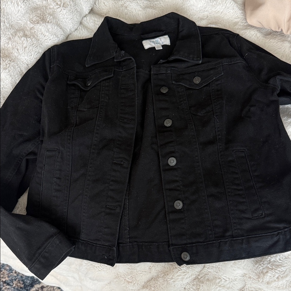 Time and Tru Black Jean Jacket